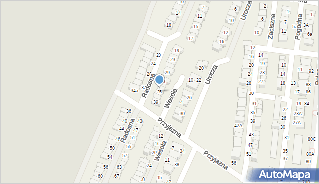 Wilczyce, Radosna, 35, mapa Wilczyce