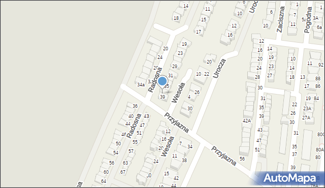 Wilczyce, Radosna, 37, mapa Wilczyce