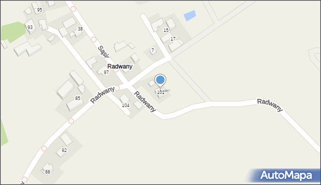 Witanowice, Radwany, 101, mapa Witanowice