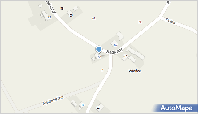 Witanowice, Radwany, 72, mapa Witanowice