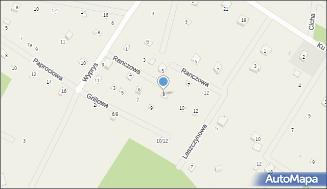 Władysławów, Ranczowa, 8, mapa Władysławów