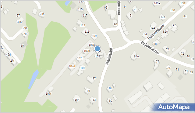 Wodzisław Śląski, Radlińska, 103, mapa Wodzisławia Śląskiego