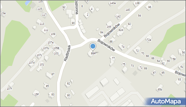 Wodzisław Śląski, Radlińska, 84A, mapa Wodzisławia Śląskiego