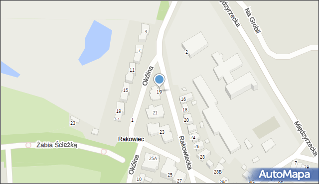 Wrocław, Rakowiecka, 19, mapa Wrocławia