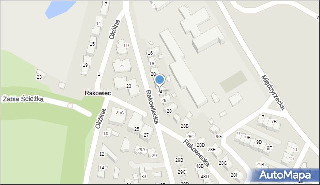 Wrocław, Rakowiecka, 24, mapa Wrocławia