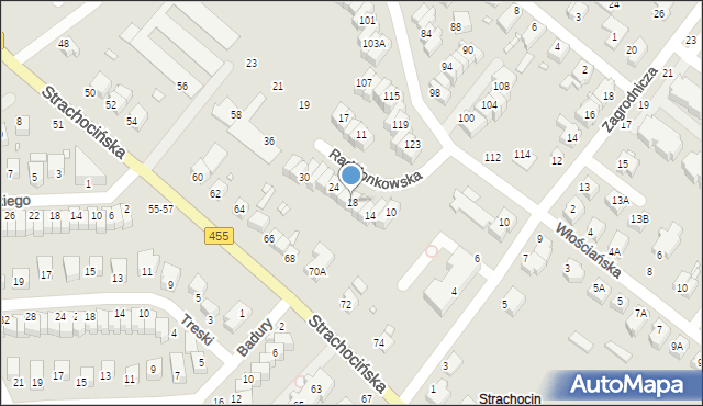 Wrocław, Radzionkowska, 18, mapa Wrocławia