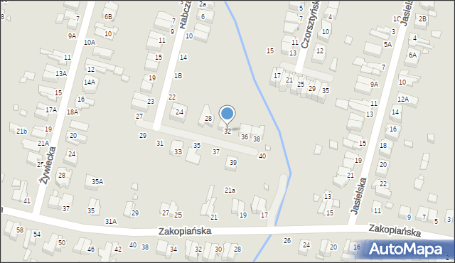 Wrocław, Rabczańska, 32, mapa Wrocławia