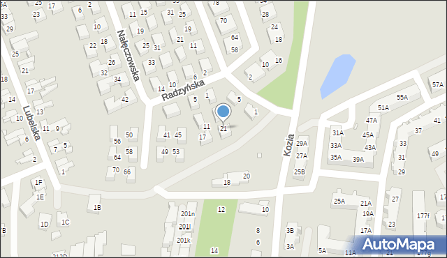 Wrocław, Radzyńska, 21, mapa Wrocławia