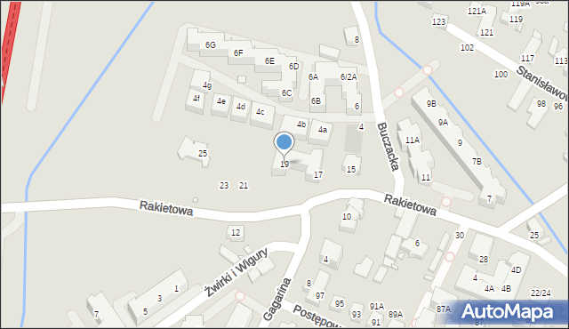 Wrocław, Rakietowa, 19, mapa Wrocławia