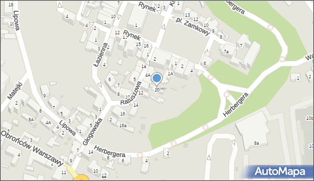 Wschowa, Ratuszowa, 10, mapa Wschowa