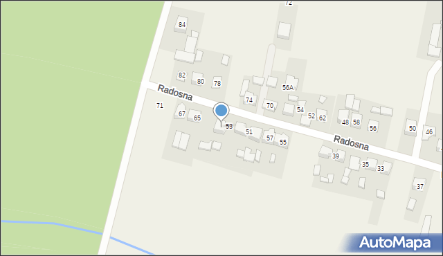 Zabagnie, Radosna, 63, mapa Zabagnie