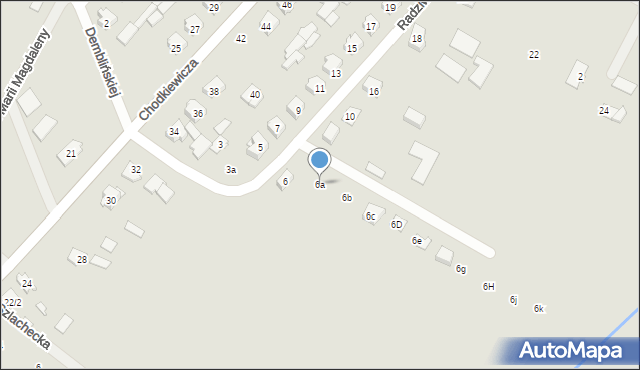 Zabłudów, Radziwiłłowska, 6a, mapa Zabłudów