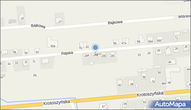 Zacharzew, Rajska, 29E, mapa Zacharzew