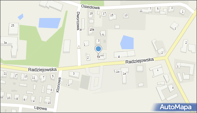 Zakrzewo, Radziejowska, 6a, mapa Zakrzewo