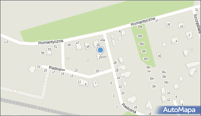 Zgierz, Radosna, 27, mapa Zgierz