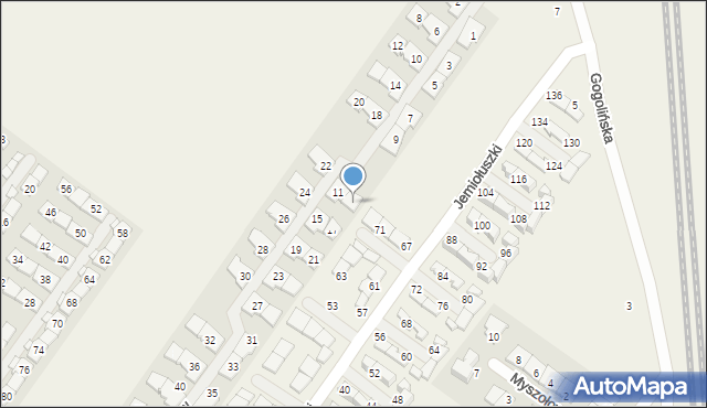 Zgorzała, Rajskich Ptaków, 13, mapa Zgorzała