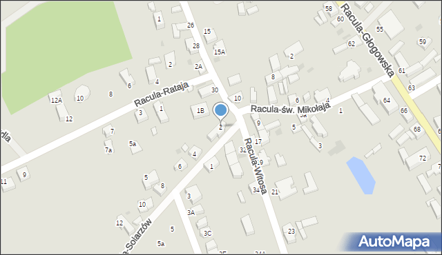 Zielona Góra, Racula-Solarzów Zofii i Ignacego, 2, mapa Zielona Góra
