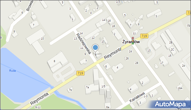 Żyrardów, Radziejowska, 8, mapa Żyrardów