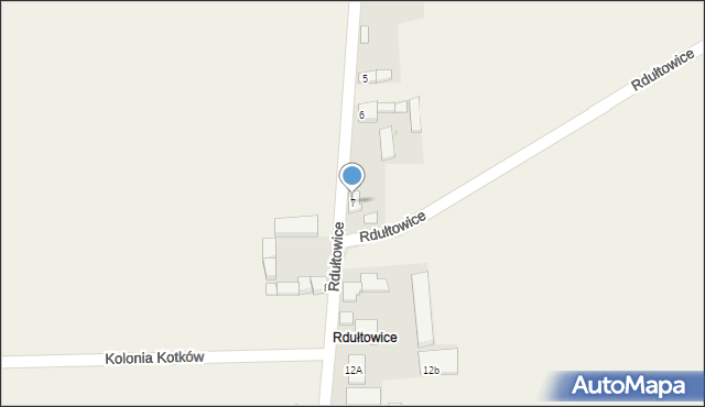 Rdułtowice, Rdułtowice, 7, mapa Rdułtowice