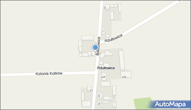 Rdułtowice, Rdułtowice, 8, mapa Rdułtowice