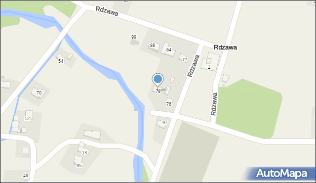 Rdzawa, Rdzawa, 78, mapa Rdzawa