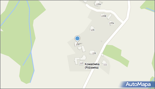 Rdzawka, Rdzawka, 109, mapa Rdzawka