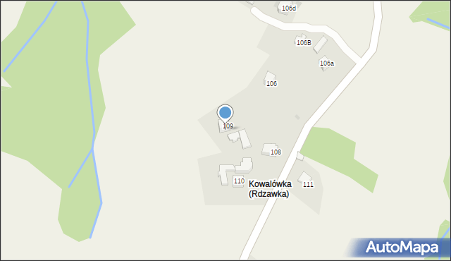 Rdzawka, Rdzawka, 109a, mapa Rdzawka