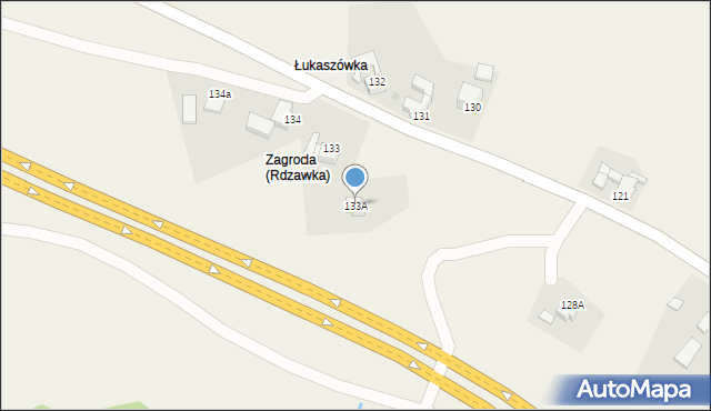 Rdzawka, Rdzawka, 133A, mapa Rdzawka