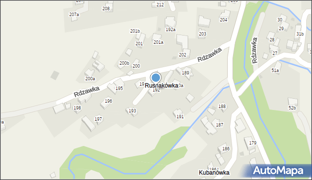 Rdzawka, Rdzawka, 192, mapa Rdzawka