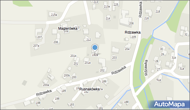 Rdzawka, Rdzawka, 192a, mapa Rdzawka