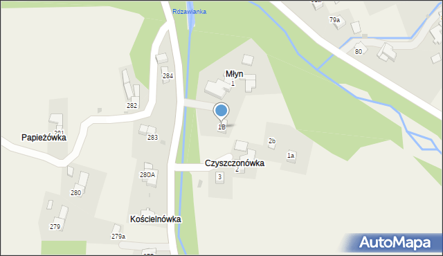 Rdzawka, Rdzawka, 1B, mapa Rdzawka