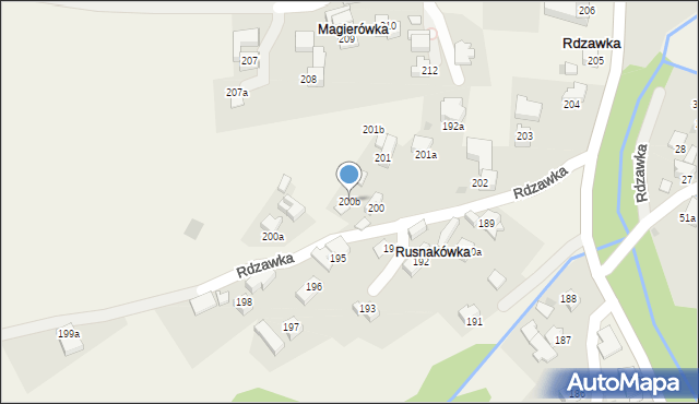 Rdzawka, Rdzawka, 200b, mapa Rdzawka