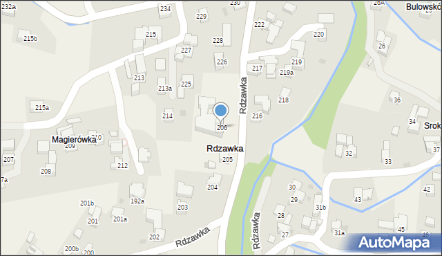 Rdzawka, Rdzawka, 206, mapa Rdzawka