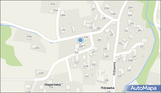 Rdzawka, Rdzawka, 215, mapa Rdzawka