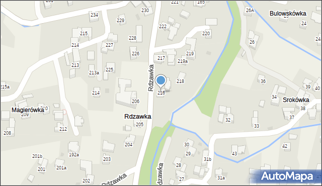 Rdzawka, Rdzawka, 216, mapa Rdzawka