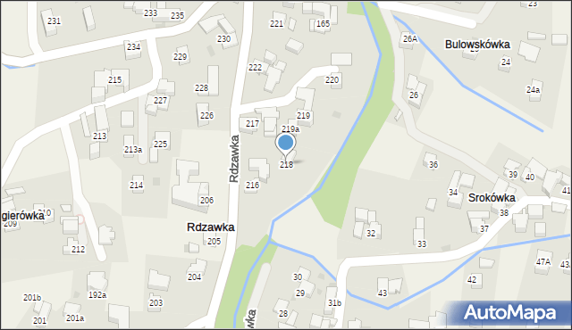 Rdzawka, Rdzawka, 218, mapa Rdzawka