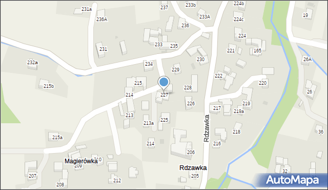 Rdzawka, Rdzawka, 227, mapa Rdzawka