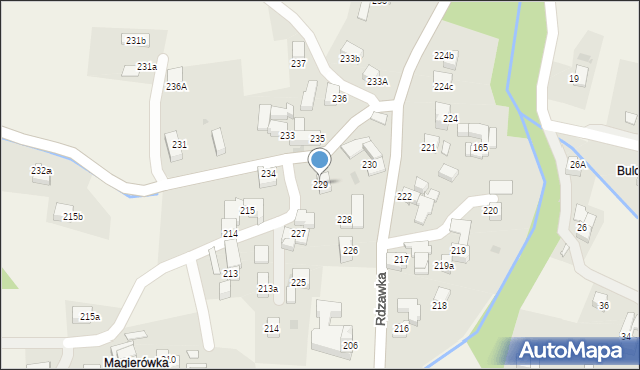 Rdzawka, Rdzawka, 229, mapa Rdzawka