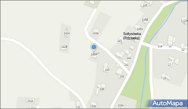 Rdzawka, Rdzawka, 240A, mapa Rdzawka