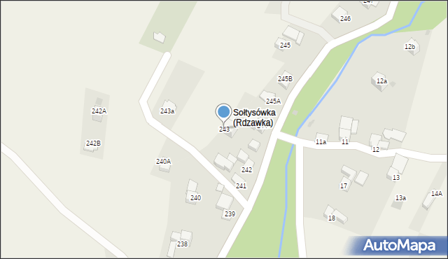 Rdzawka, Rdzawka, 243, mapa Rdzawka