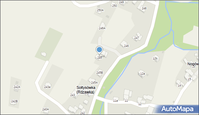 Rdzawka, Rdzawka, 245, mapa Rdzawka