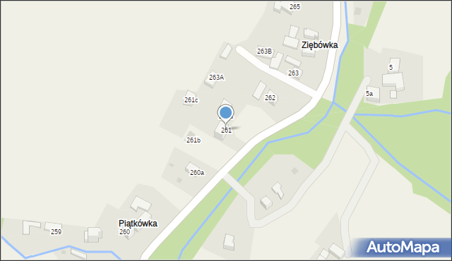 Rdzawka, Rdzawka, 261, mapa Rdzawka