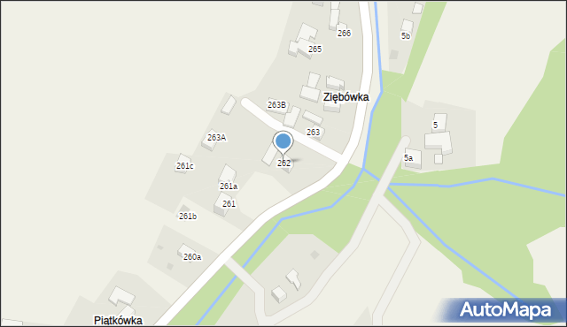 Rdzawka, Rdzawka, 262, mapa Rdzawka