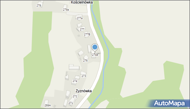 Rdzawka, Rdzawka, 274a, mapa Rdzawka