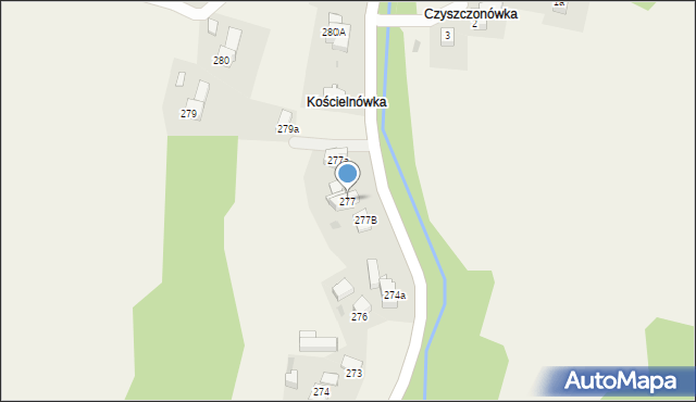 Rdzawka, Rdzawka, 277, mapa Rdzawka