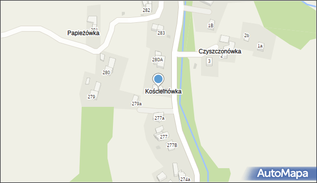 Rdzawka, Rdzawka, 278, mapa Rdzawka