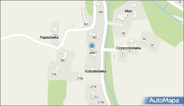 Rdzawka, Rdzawka, 280A, mapa Rdzawka
