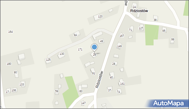 Rdziostów, Rdziostów, 29, mapa Rdziostów