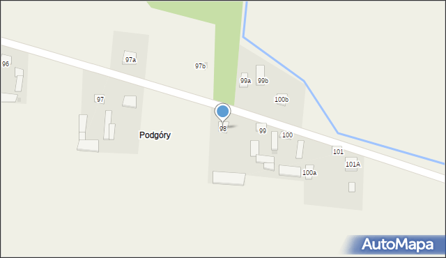 Rdzów, Rdzów, 98, mapa Rdzów