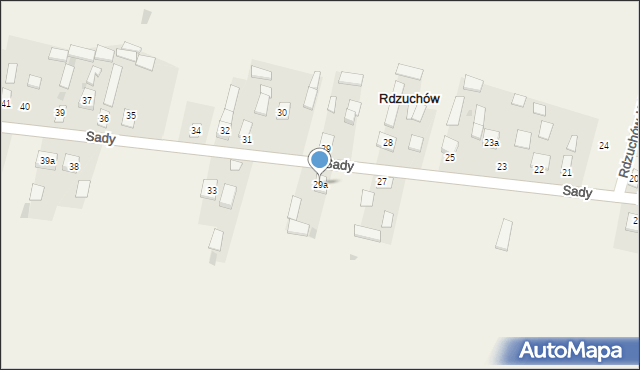 Rdzuchów, Rdzuchów, 29a, mapa Rdzuchów